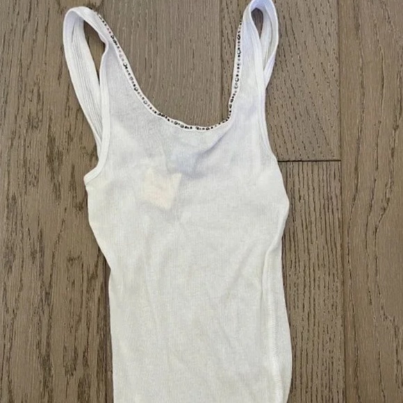 VINTAGE Abercrombie fitch sequin cotton lace tank Cami Tank Top Strappy … - Picture 7 of 9